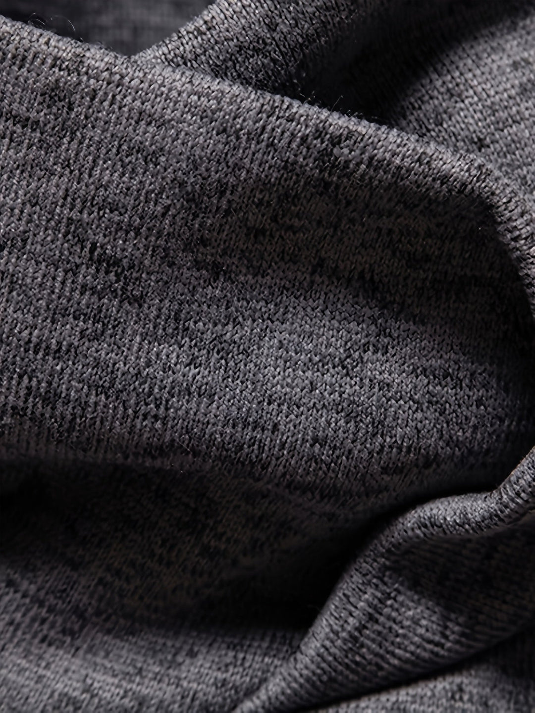 Men's Knit Sweater with Funnel Neck and Buttons