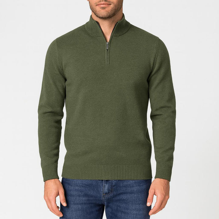 Men's Zip Pullover with Loose Fit and Full Zip