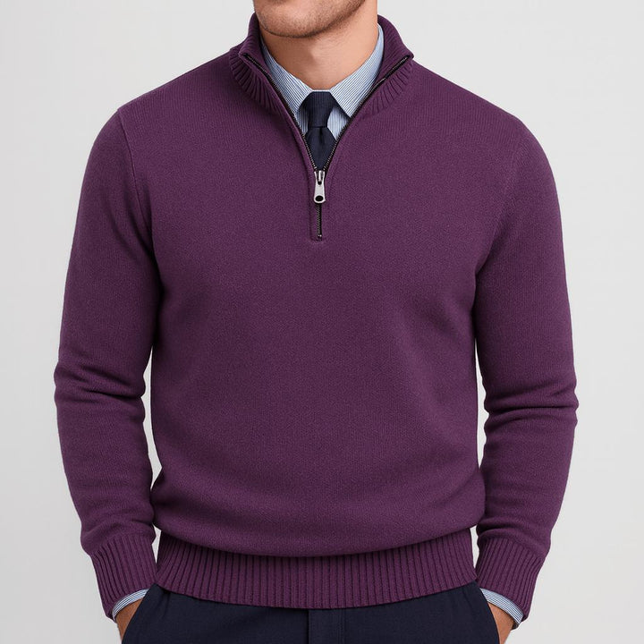 Men's Zip Pullover with Loose Fit and Full Zip