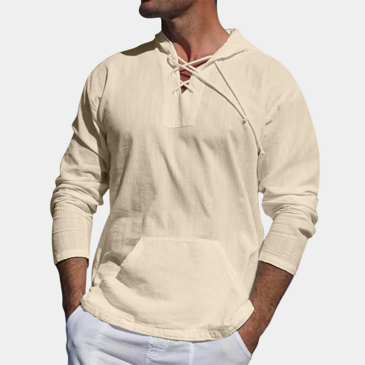 Men's Hooded Sweater with Laces