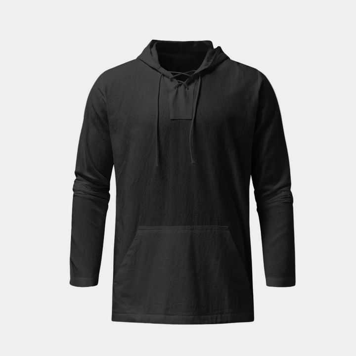 Men's Hooded Sweater with Laces