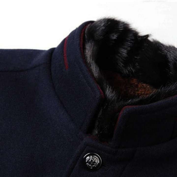 Wool Blend Coat for Men - Elena Harper