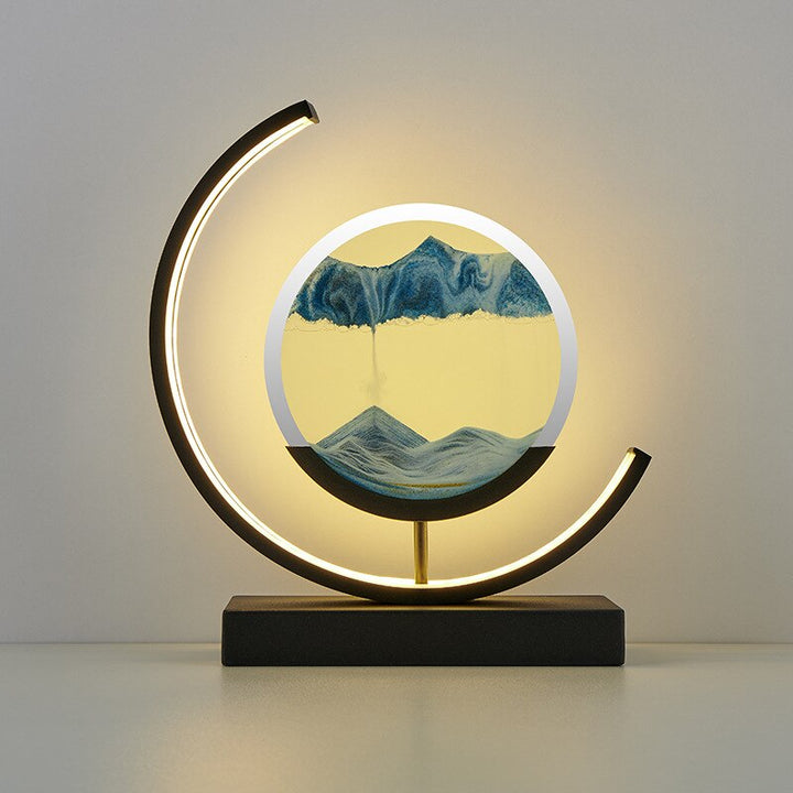 Quicksand Art Table Lamp with 360-Degree Rotation