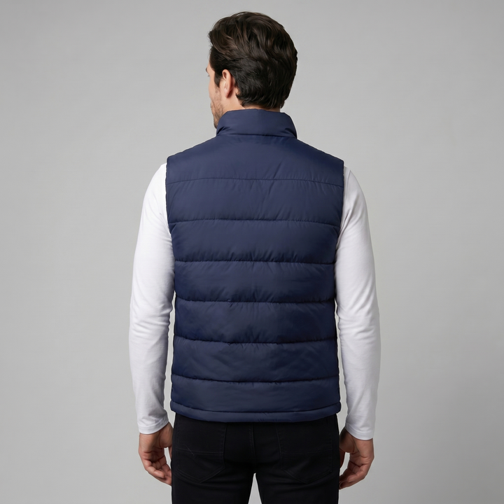 Quilted Padded Gilet Men Winter Casual