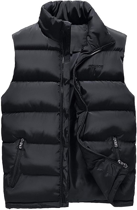 Quilted Padded Gilet Men Winter Casual