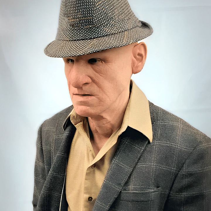 Unisex Realistic Latex Old Man Mask - Expressive Halloween Headpiece