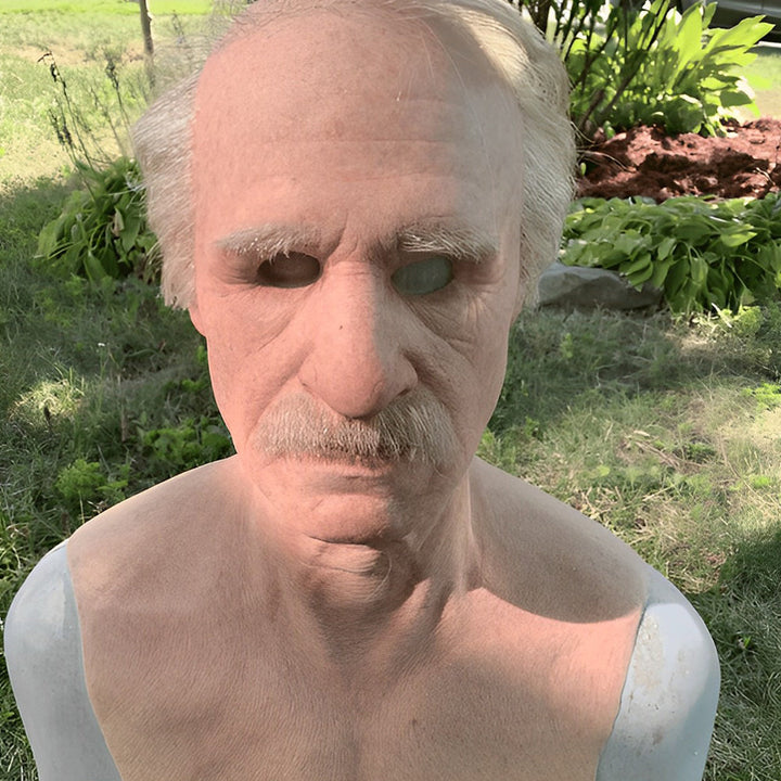 Unisex Realistic Latex Old Man Mask - Expressive Halloween Headpiece