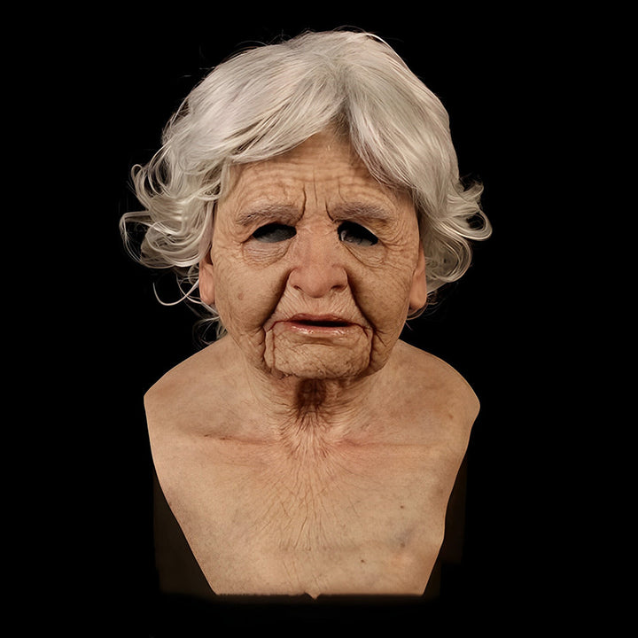 Unisex Realistic Latex Old Man Mask - Expressive Halloween Headpiece