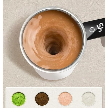 Rechargeable Self-Stirring Mug With Temperature Display