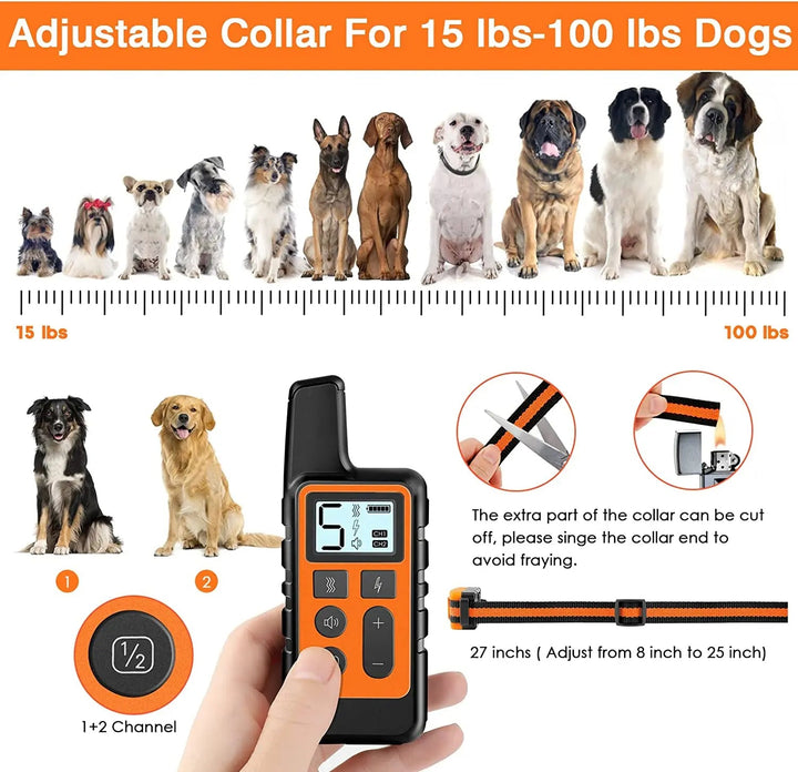 Dog Training Collar 5-Level Adjustable Remote Control
