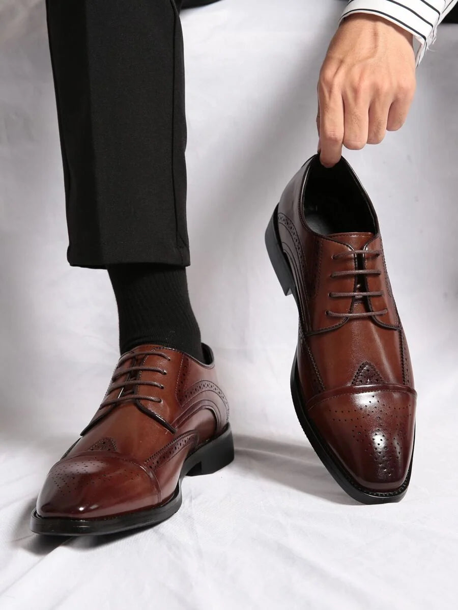 Men's Richelieu with Medallion - Elena Harper