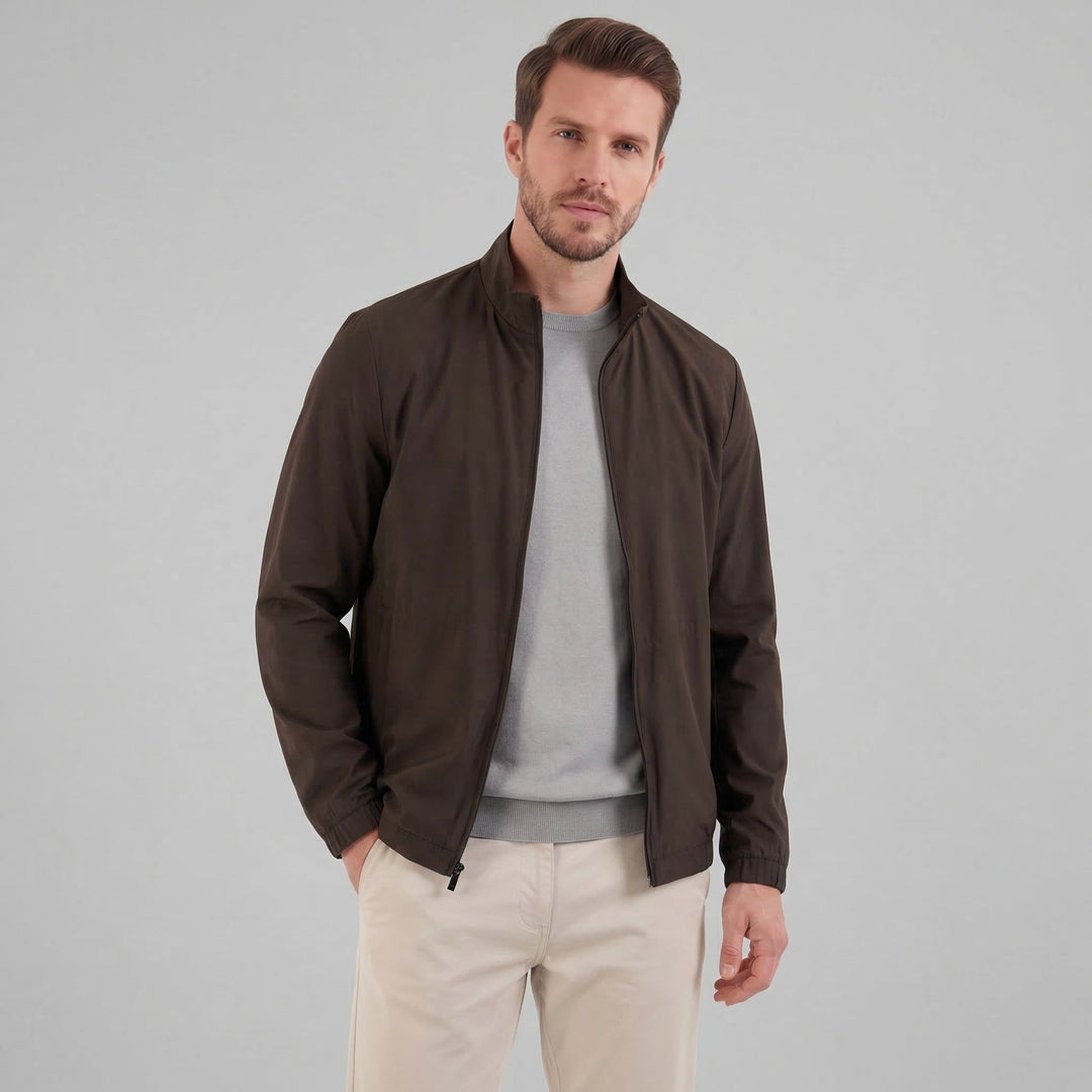Bomber Jacket with Zipper for Men