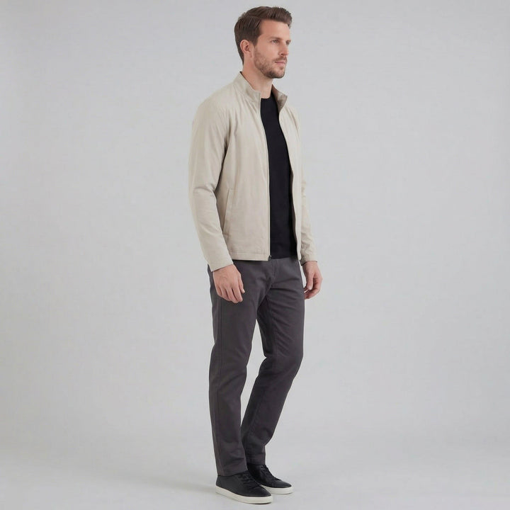 Bomber Jacket with Zipper for Men