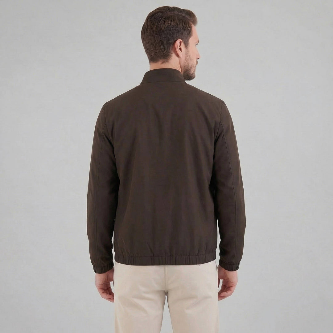Bomber Jacket with Zipper for Men