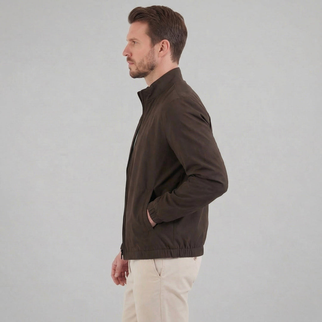 Bomber Jacket with Zipper for Men
