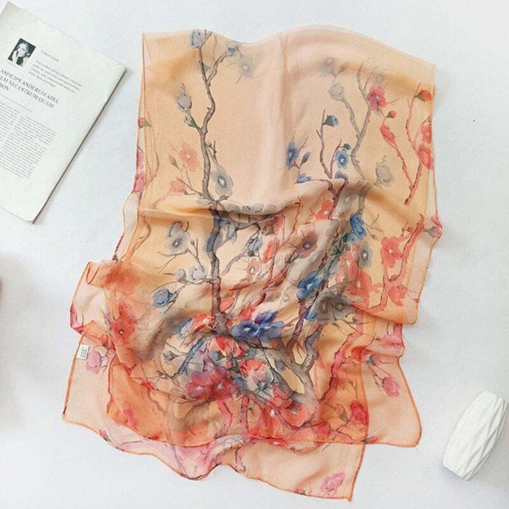 Vintage Floral Print Scarf