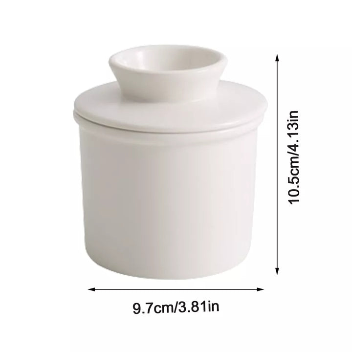 Ceramic Butter Jam Storage Pot, view 10 - Elena Harper
