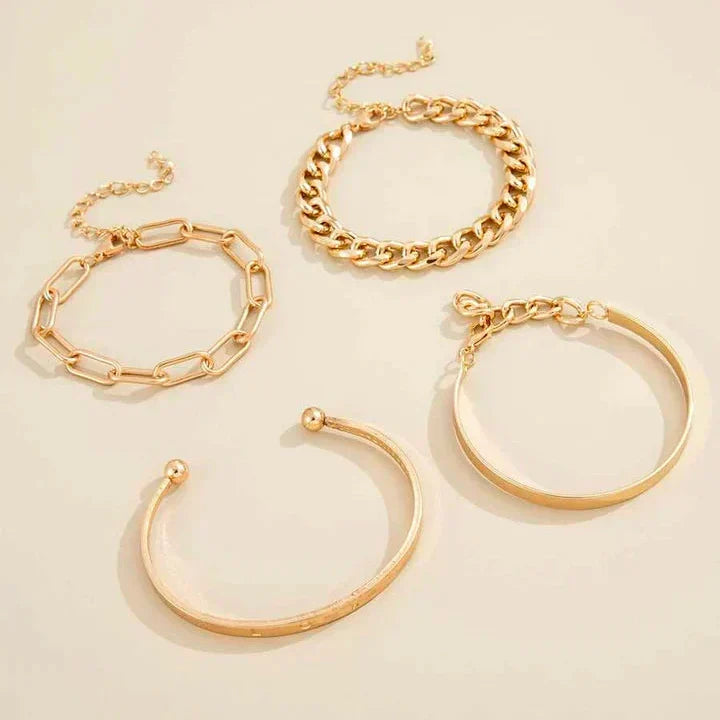 Mika Mercer Bracelet Set | White Gold