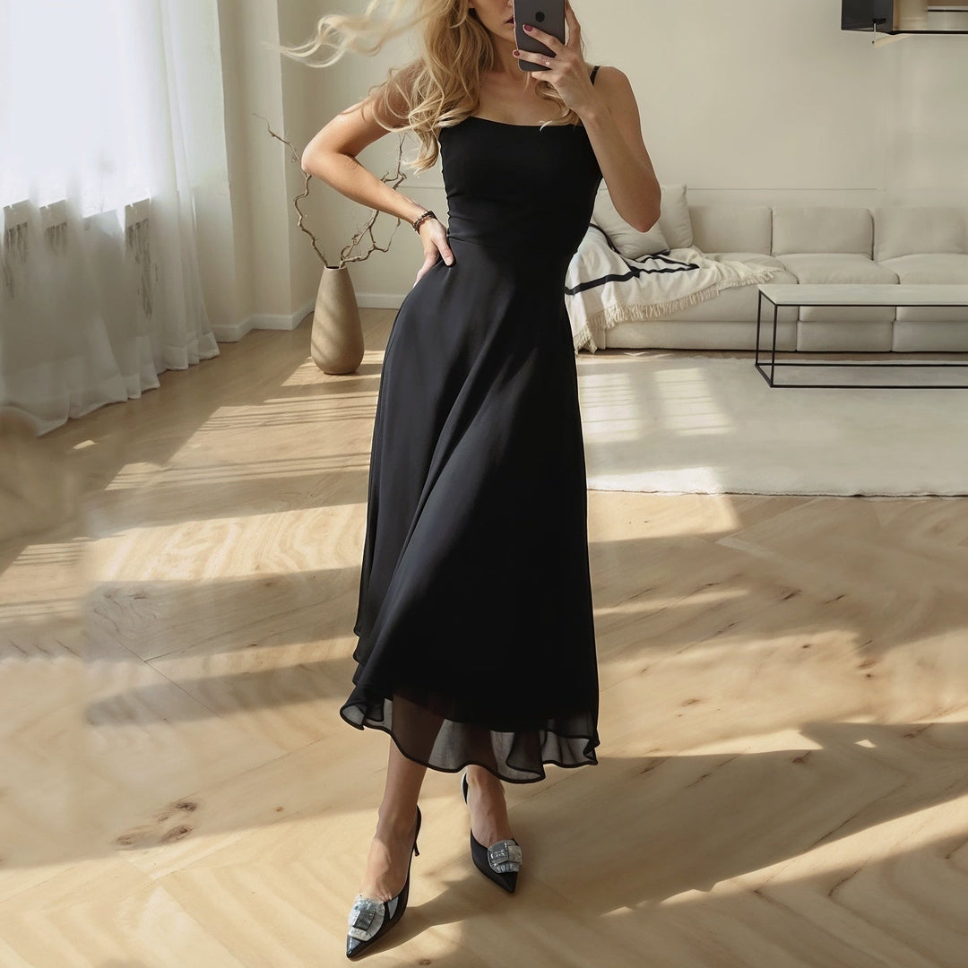 Sleeveless Airy Midi Dress with Flattering Fit – Marlene