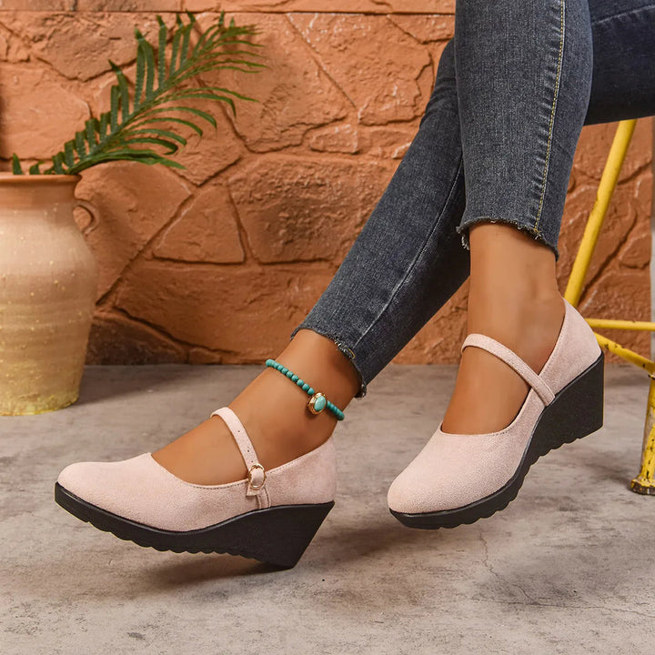 Bethy Mary Jane Shoes with Buckle Strap, view 10 - Elena Harper
