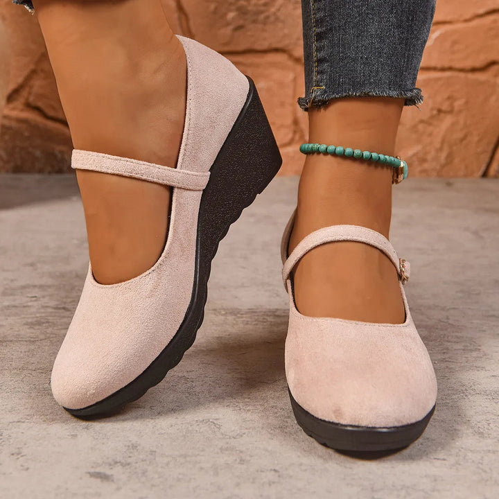 Bethy Mary Jane Shoes with Buckle Strap, view 7 - Elena Harper