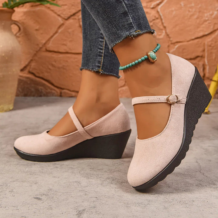 Bethy Mary Jane Shoes with Buckle Strap, view 8 - Elena Harper