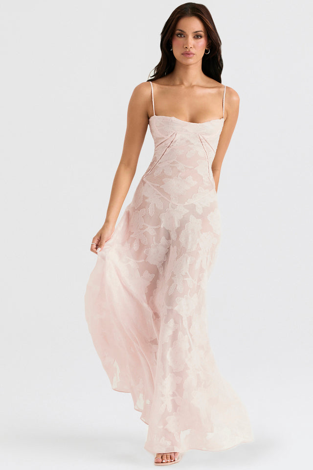Long Lace Dress with Shiny Fabric | Ideal for Spring and Summer