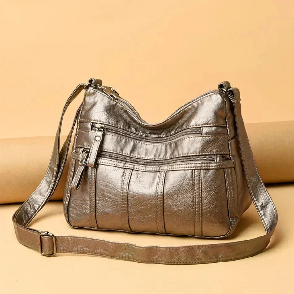 Nina Soft Leather Crossbody Bag