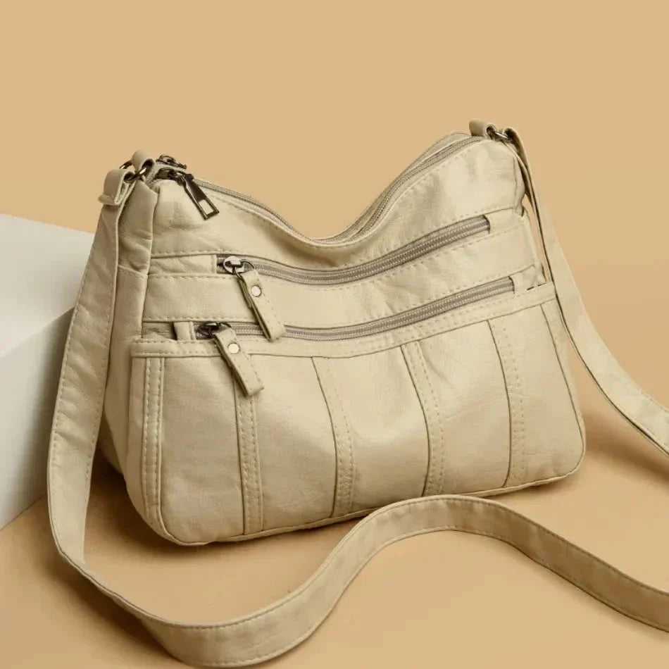 Nina Soft Leather Crossbody Bag