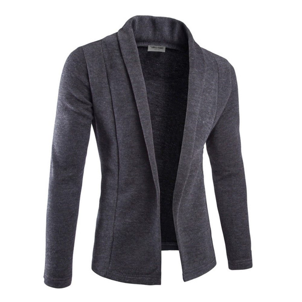 Open Cardigan with Shawl Collar for Men
