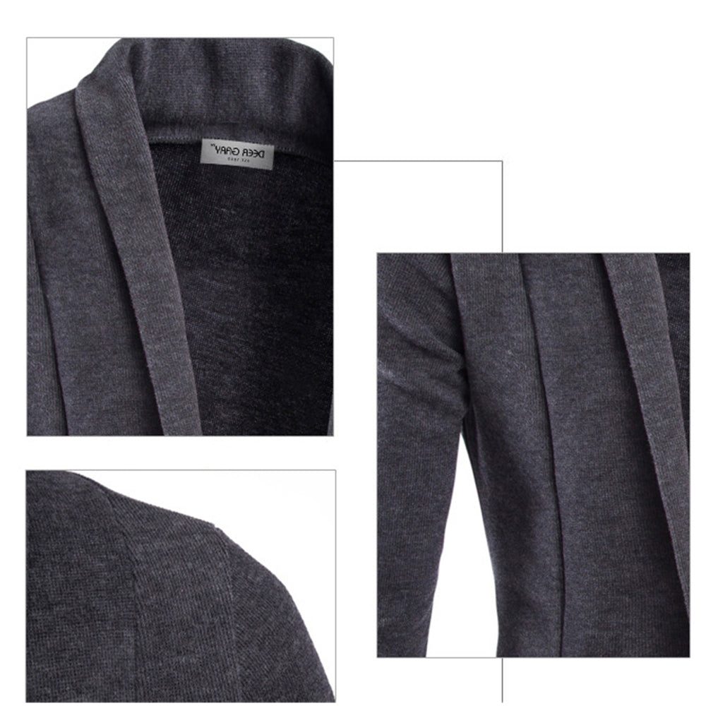 Open Cardigan with Shawl Collar for Men