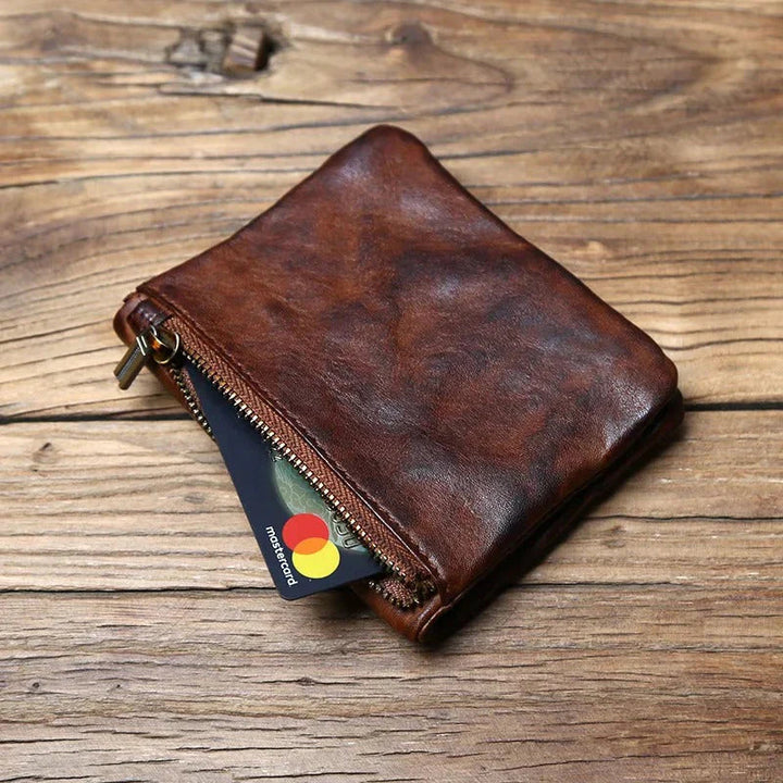 TruePouch Leather Wallet with Zipper, view 8 - Elena Harper