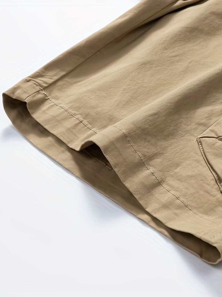 Men's Cargo Shorts with Woven Texture - Elena Harper