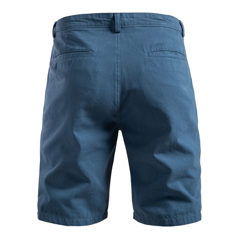 Men's Straight Cut Buttoned Canvas Shorts - Elena Harper