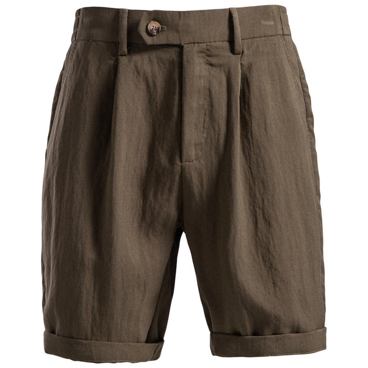 Men's Short Straight Cut with Elastic Buttoned Waist - Elena Harper