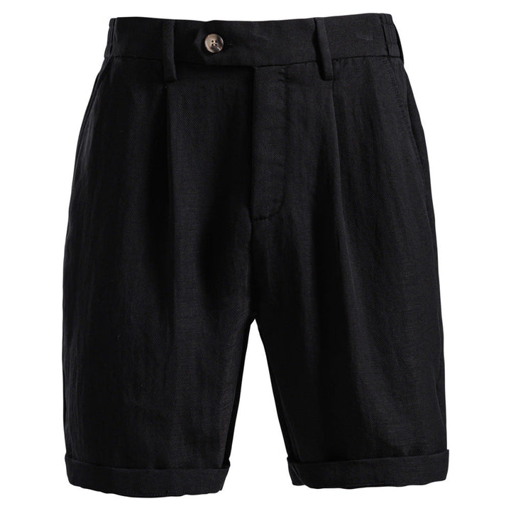 Men's Short Straight Cut with Elastic Buttoned Waist - Elena Harper