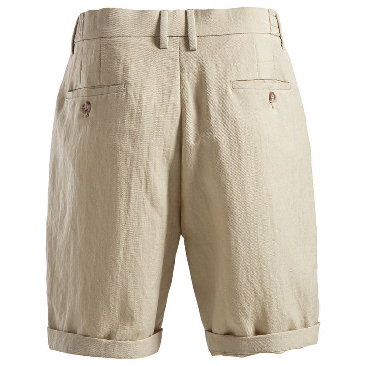 Men's Short Straight Cut with Elastic Buttoned Waist - Elena Harper