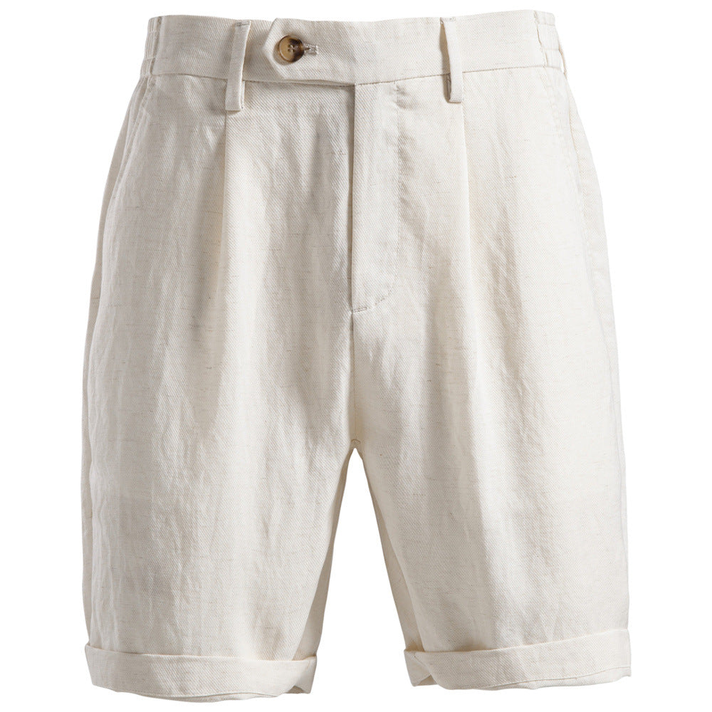 Men's Short Straight Cut with Elastic Buttoned Waist - Elena Harper