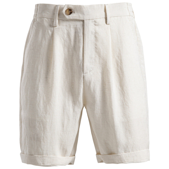 Men's Short Straight Cut with Elastic Buttoned Waist - Elena Harper