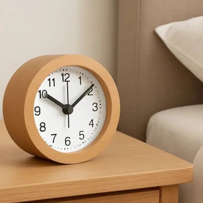 Silent LED Wooden Alarm Clock