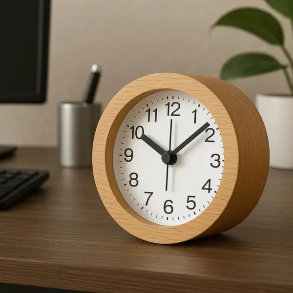 Silent LED Wooden Alarm Clock
