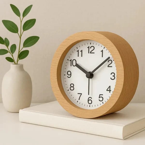 Silent LED Wooden Alarm Clock