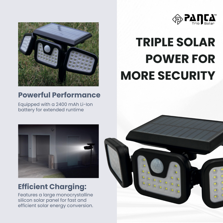 Solar-Powered Outdoor Lights with Motion Sensor