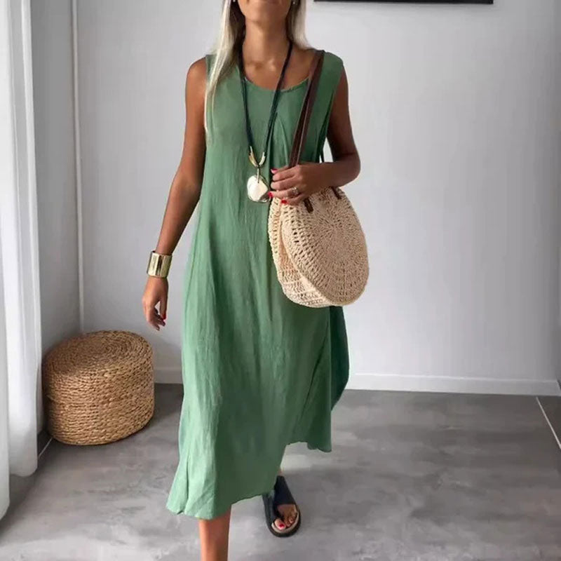 Noemi Casual Sleeveless Dress with Pockets - Elena Harper