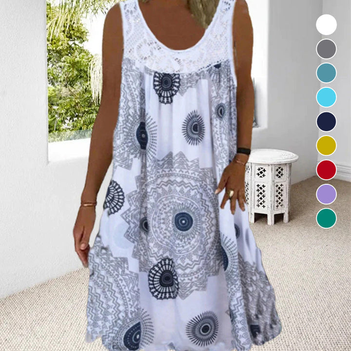MARISSA – COASTAL BREEZE SLEEVELESS MIDI DRESS