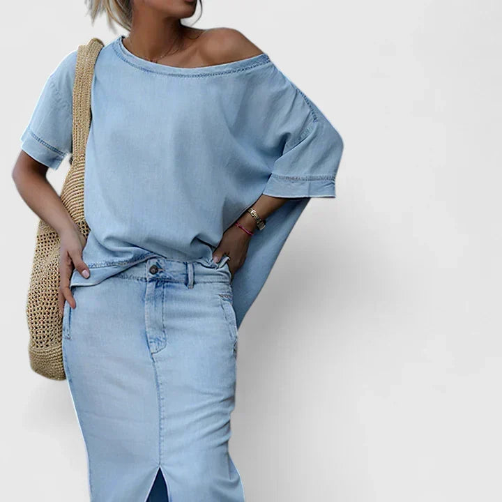 Averlynn | Elegant Maxi Skirt Set