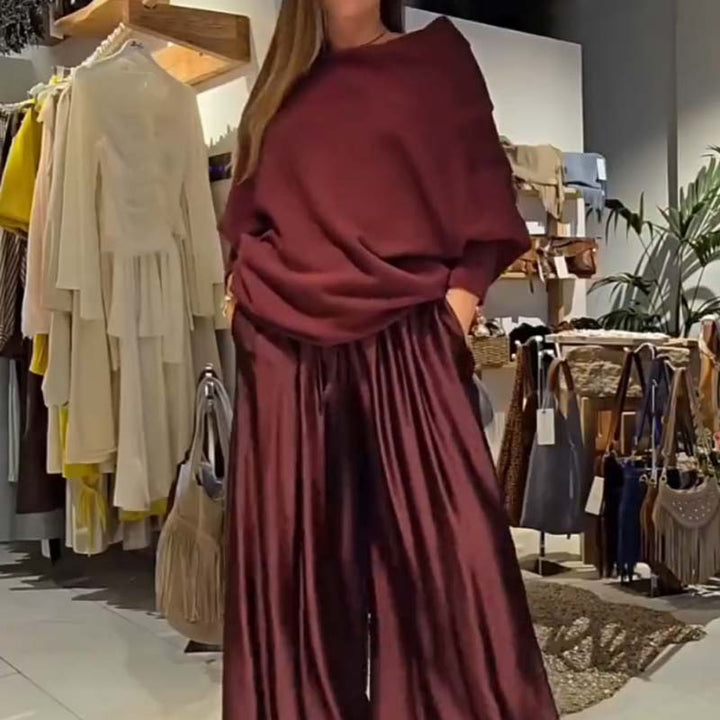 Alba | Elegant ensemble with Bardot neckline design
