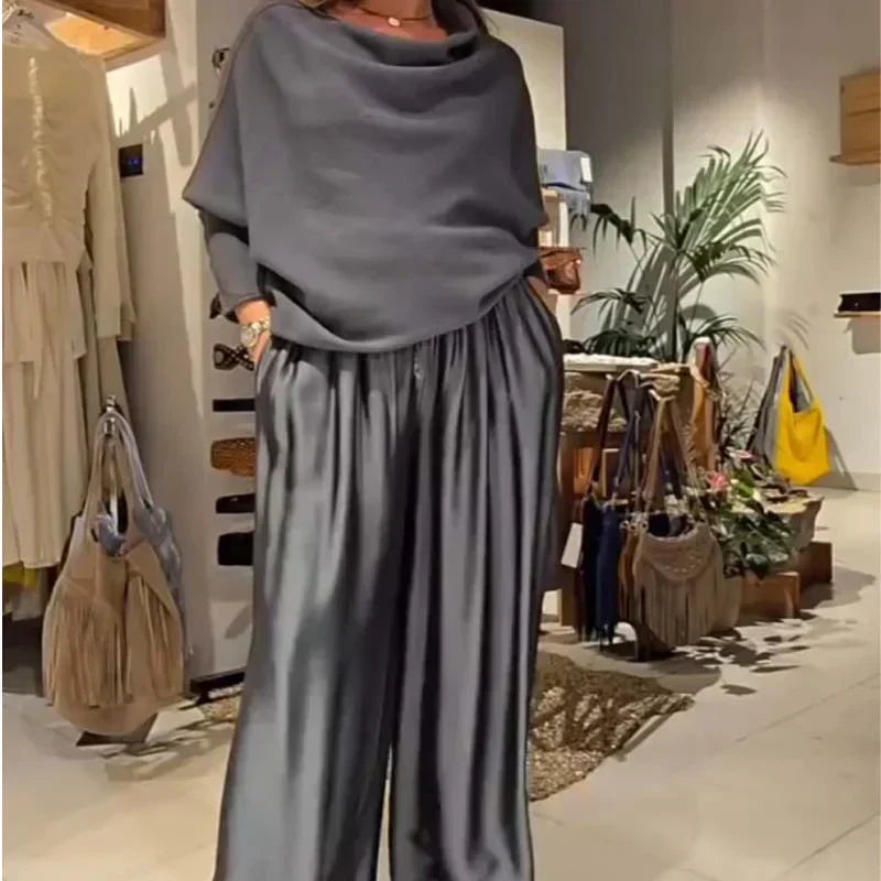 Alba | Elegant ensemble with Bardot neckline design