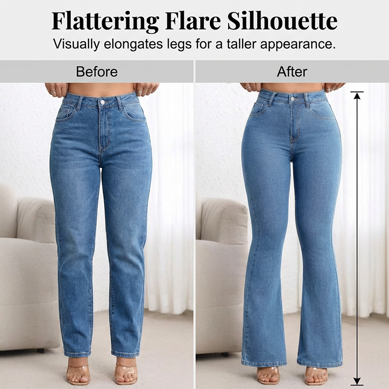 Women's High-Waisted Flared Jeans with a Modern Flattering Cut