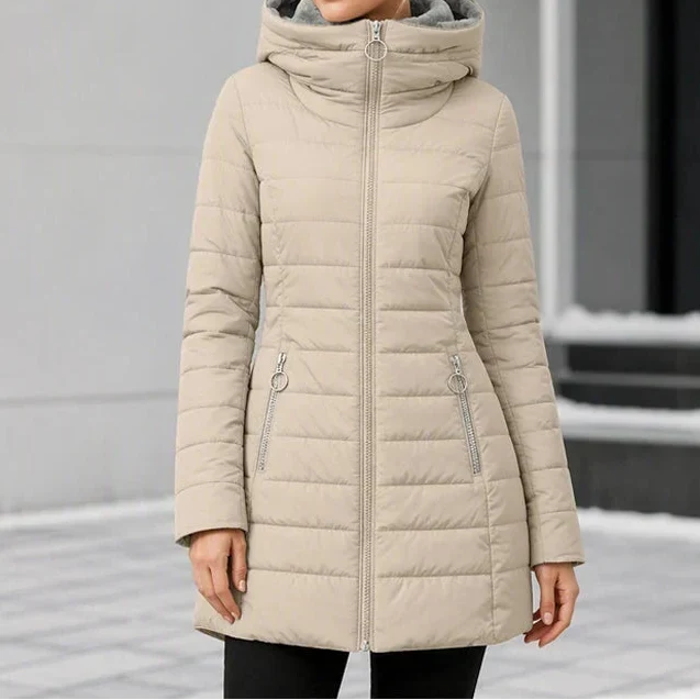 Cozelle Quilted Hooded Insulated Puffer Coat - Elena Harper